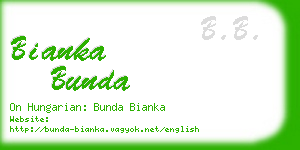 bianka bunda business card